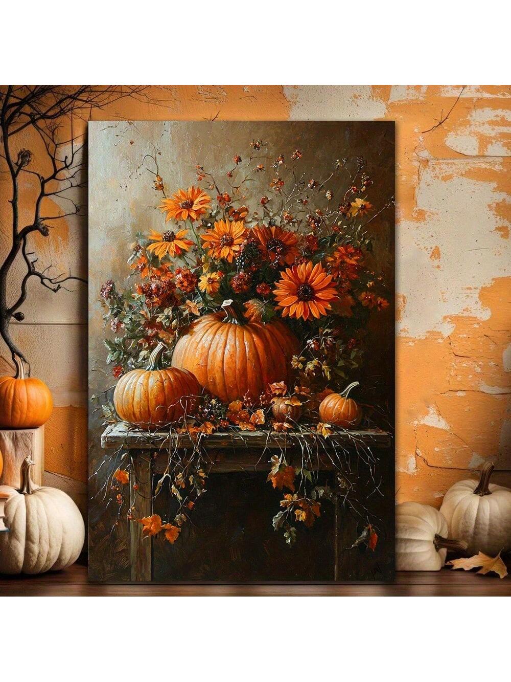 Elevate your Halloween decor with these expertly crafted wall art posters featuring vibrant pumpkins, delicate flowers, and haunting ghostly murals. Designed to bring a sophisticated yet spooky ambiance to any room, these prints combine rich colors and detailed imagery to create a striking focal point. Perfect for adding seasonal charm and a touch of eerie elegance to your home, they are ideal for those who appreciate high-quality, thematic art that enhances festive interiors.