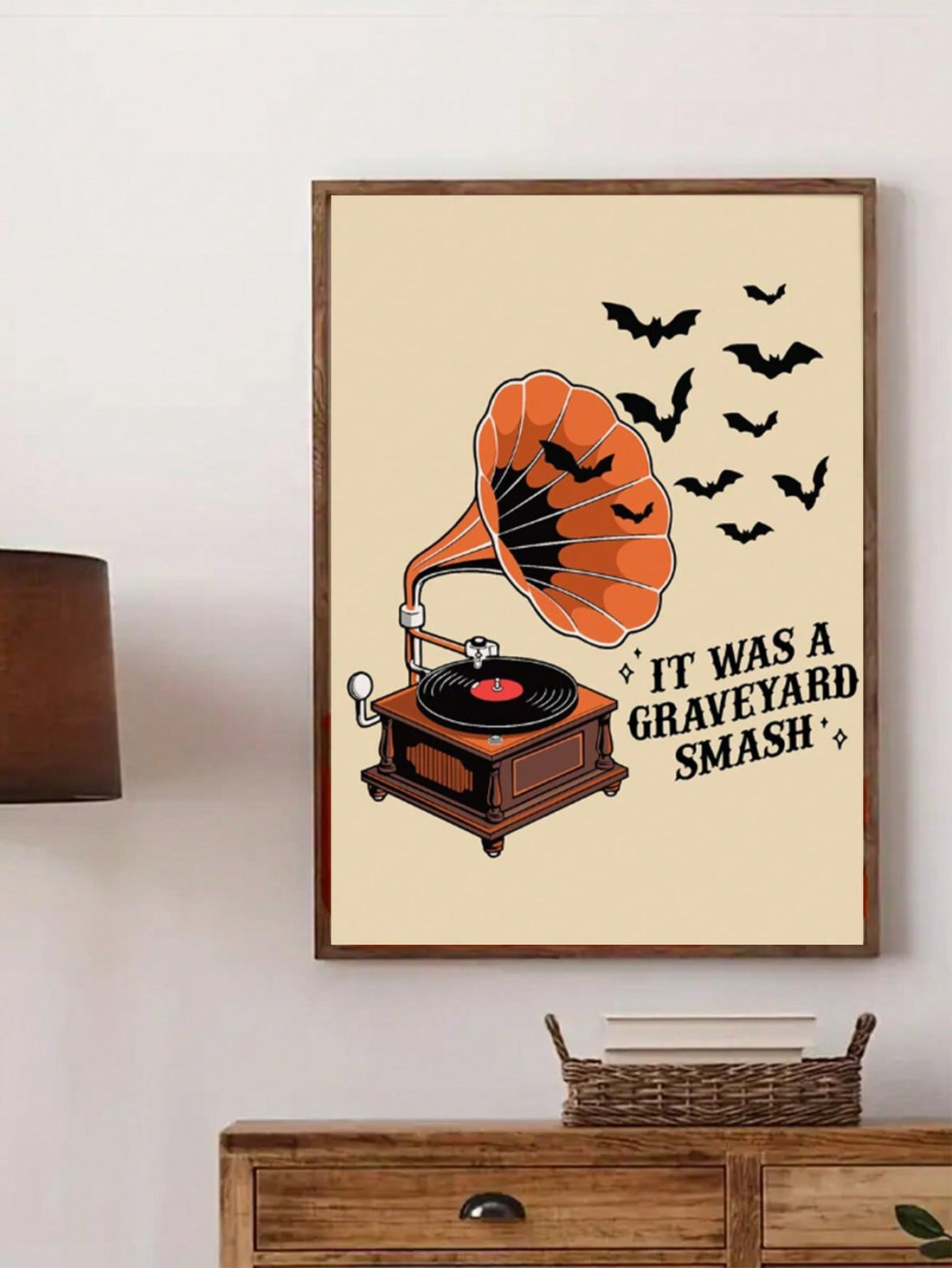 Elevate your Halloween ambiance with the Spooky Retro Record Player Wall Art, designed to blend nostalgic charm with festive spirit. This unique piece adds a playful yet eerie touch to any room, making it ideal for kids' spaces or home decor. Crafted to capture the vintage vibe of classic record players with a spooky twist, it enhances seasonal celebrations while complementing your existing decor. Perfect for those seeking expert-level Halloween styling that is both fun and distinctive.