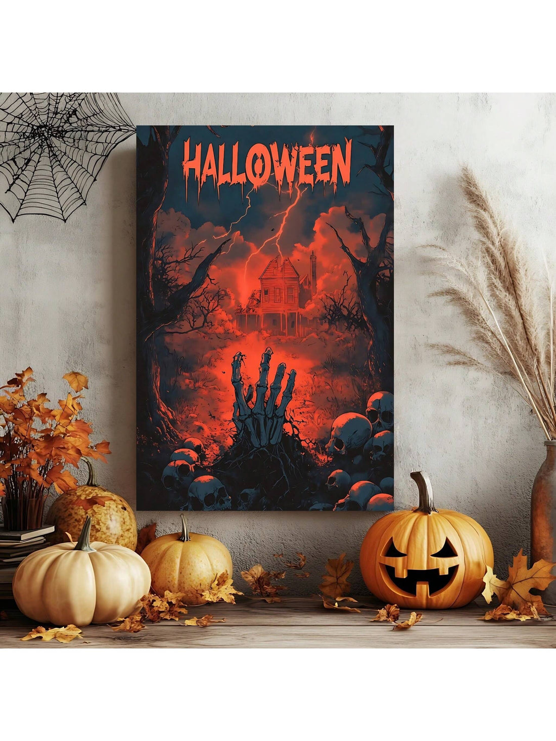 Celebrate the Halloween season with this expertly crafted Spooky Werewolf with Pumpkin Art Print. Designed to add a touch of eerie charm, it’s an ideal wall decoration for your home or office. The detailed artwork captures the perfect balance of spooky and festive, making it a standout piece for holiday décor or a unique gift for Halloween enthusiasts. Durable and vibrant, this print enhances any space with seasonal spirit and artistic flair.