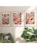 Transform your space with this elegant three-piece botanical poster collection, featuring vibrant flower market imagery that brings natural beauty indoors. 