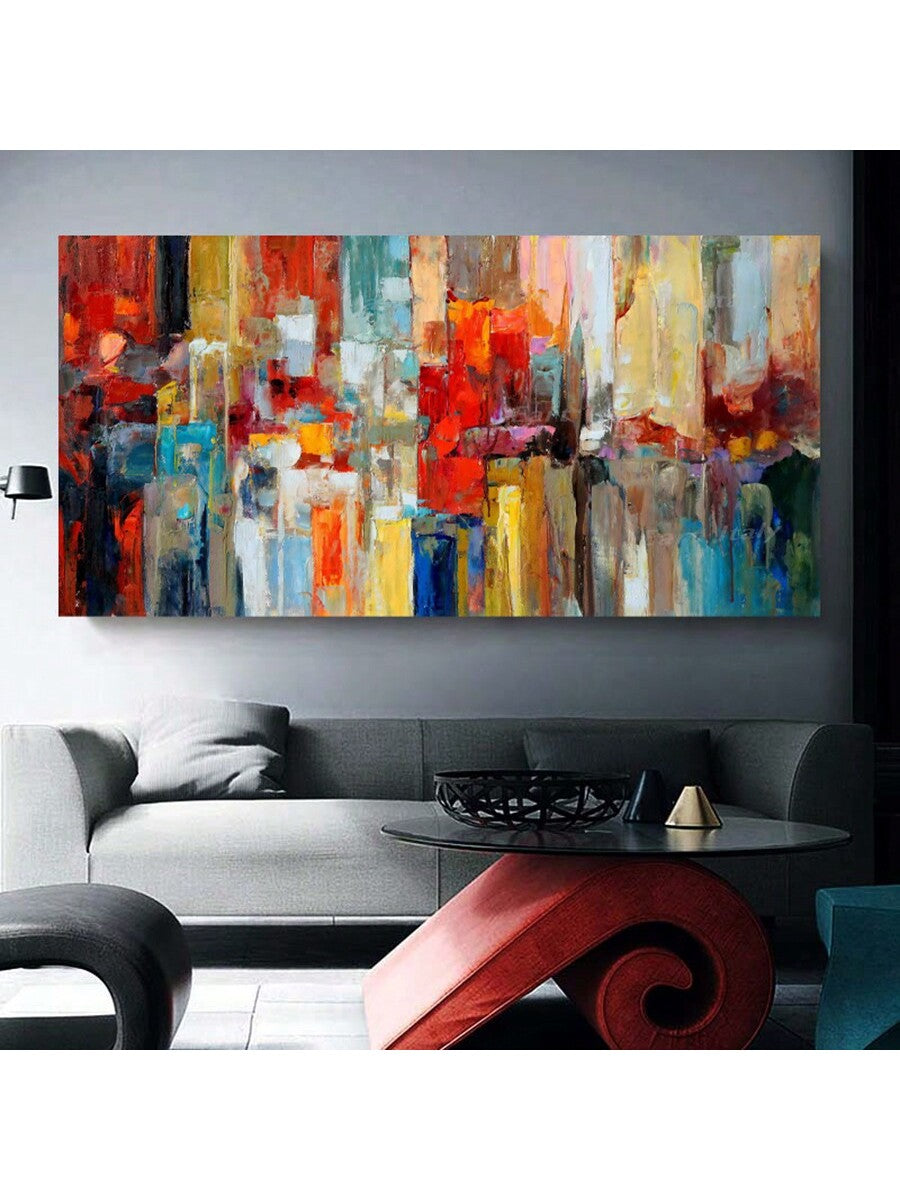 Elevate your living space with this stunning abstract oil painting on canvas, expertly crafted in a Nordic style. Its minimalist design and subtle color palette bring a sophisticated, calming atmosphere to any room. Perfect for modern home decoration, this artwork combines artistic expression with timeless elegance, making it a refined centerpiece that enhances your interior aesthetic.