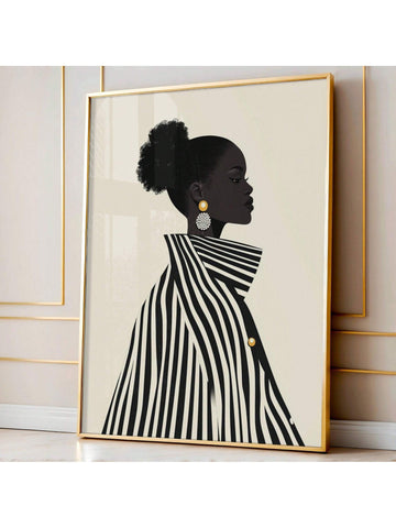 Add a touch of culture and beauty to your home decor with our Stunning African Woman Wall Art. Featuring a portrait of an Afro girl adorned with zebra prints, this unframed canvas is a perfect addition to any room. Elevate your space with this unique and eye-catching piece.