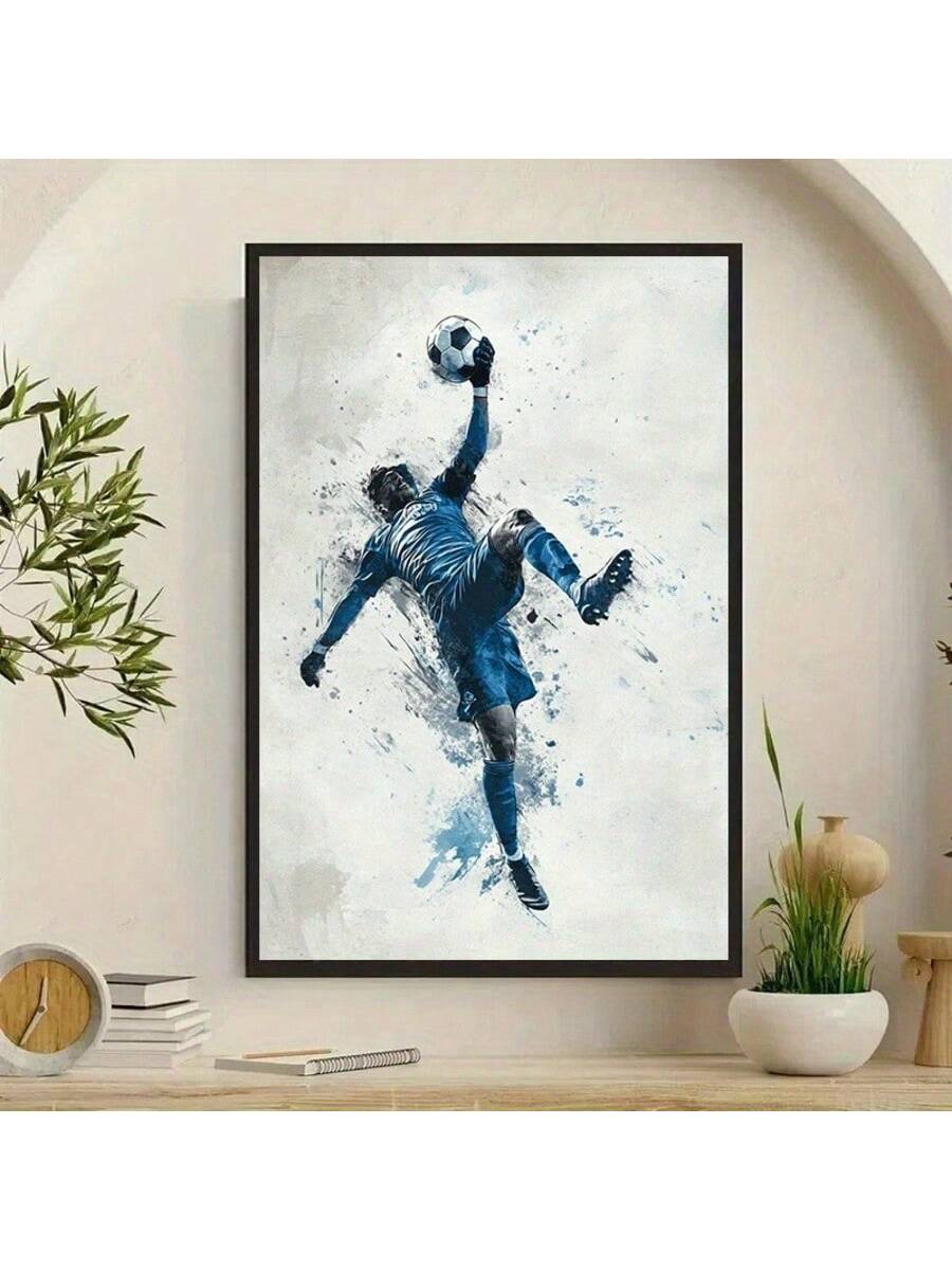 Elevate your space with this stunning modern abstract football canvas art, featuring a vibrant bright blue player design. Perfectly suited for living rooms, bedrooms, or offices, this piece adds a dynamic and contemporary touch to any environment. Crafted to inspire energy and passion, it seamlessly blends sports enthusiasm with artistic expression, making it an ideal focal point for fans and art lovers alike.