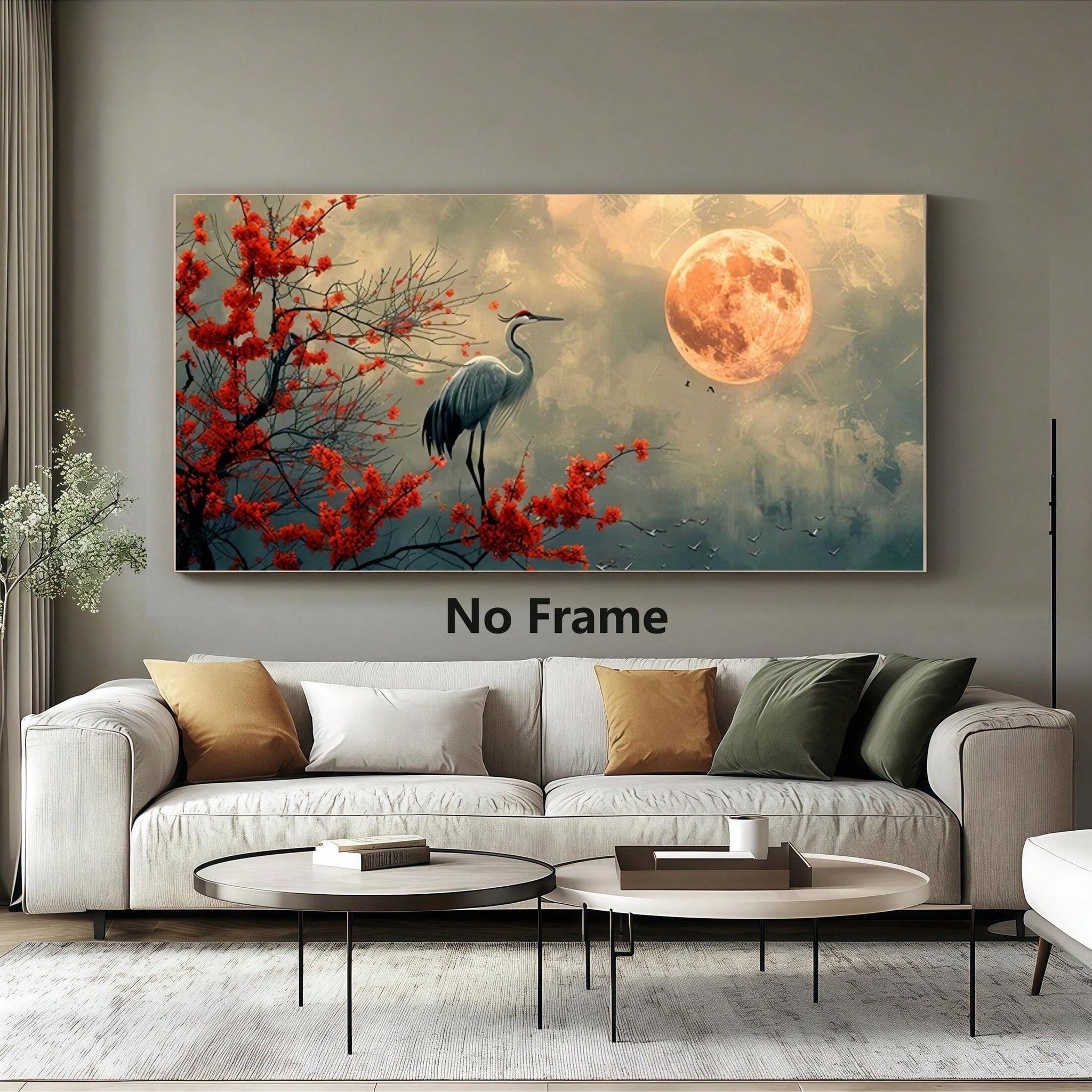 Elevate your space with this Modern Abstract Moonlight Crane Flower Canvas Art, a sophisticated blend of nature and contemporary design. Its striking moonlight hues and graceful crane motif bring a serene yet dynamic ambiance, perfect for both home and office environments. Crafted on high-quality canvas, this artwork enhances any room with subtle elegance and a modern touch, making it an ideal choice for refined decor.