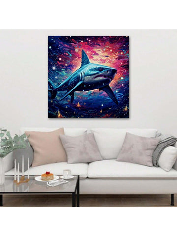 Experience the beauty of the ocean in your own home with our Stunning Shark Pattern Framed Canvas Wall Art. Featuring a unique shark pattern, this high-quality canvas will add a touch of elegance and adventure to any room. Elevate your home decor with this stunning piece.