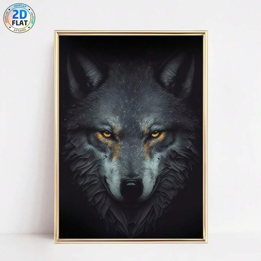 Bring wild elegance into your space with this stunning wolf canvas poster. Featuring a striking modern design, this unframed hanging painting captures the raw beauty of nature with bold graphic elements. Crafted on premium canvas with waterproof properties, it's perfect for living rooms, bedrooms, offices, or any wall that needs an artistic touch. The contemporary animal artwork adds character and sophistication to your décor while remaining durable and easy to display. Transform your walls into a gallery o