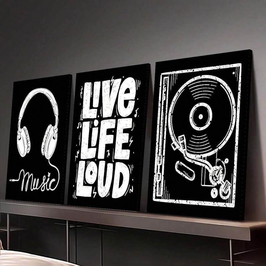 Transform your space with this eye-catching 3-piece canvas wall art set that captures the bold energy of 90s hip-hop culture. Each piece features striking graphic and letter designs in a modern retro aesthetic, perfect for adding personality to any room. Crafted from durable canvas, these artworks are waterproof and removable, giving you flexibility to refresh your decor whenever inspiration strikes. Whether displayed as framed pieces or unframed paintings, this set brings authentic street-style vibes and c