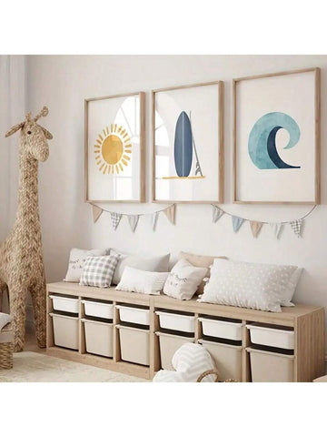 Transform your space with this sophisticated 3-piece Abstract Surfboard Canvas Art Set. Each panel features clean lines and minimalist design elements that evoke the elegant silhouette of surfboards. The contemporary aesthetic complements modern interiors, adding visual interest without overwhelming your décor scheme. Ideal for living rooms, bedrooms, or any space requiring a refined artistic focal point. Professional-grade canvas ensures lasting quality and vibrant visual impact.