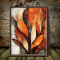 Transform your dining room with this striking abstract canvas print featuring warm burnt orange and sophisticated gray-brown tones. The modern graphic design adds contemporary flair to any space while the waterproof canvas ensures lasting durability. Choose between framed or unframed options to match your décor style. Removable design makes it easy to update your walls whenever inspiration strikes. Perfect for creating a focal point that blends artistic expression with functional home décor.