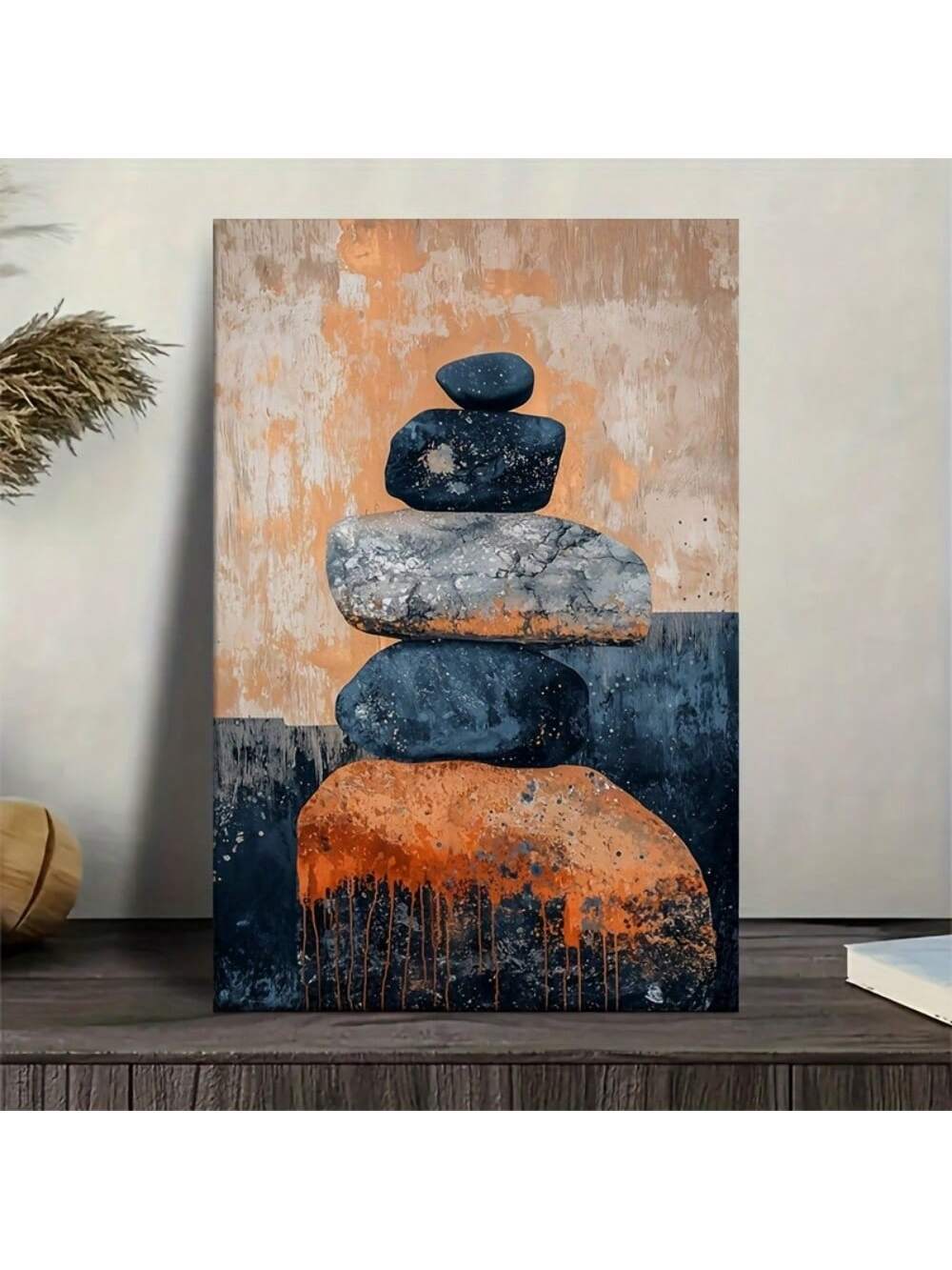 Elevate your interiors with this Stylish Abstract Stone Balance Canvas Art, designed to complement contemporary spaces. Its minimalist yet striking composition adds a touch of calm and sophistication, making it ideal for living rooms, bedrooms, or offices. Crafted for modern aesthetics, this artwork introduces a balanced visual element that enhances ambiance without overwhelming your décor.