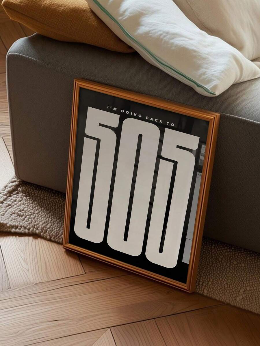 Transform your space with this striking 'Back To 505' canvas poster, featuring bold geometric and colorblock design elements that blend modern aesthetics with artistic flair. Perfect for living rooms, bedrooms, home offices, or dining areas, this frameless canvas brings contemporary style to any environment. The multicolor palette complements various decor schemes while the letter-based design adds personality and visual interest. Ideal for music lovers and art enthusiasts seeking statement wall art that el