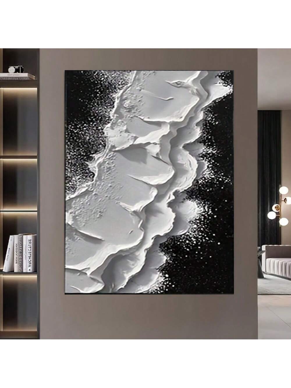 Elevate your living space with this stylish black and white ocean waves canvas art, designed to complement modern home decor. Its monochromatic palette brings a sophisticated, timeless appeal, while the dynamic wave imagery adds a sense of movement and tranquility. Crafted with high-quality materials, this piece offers durability and sharp detail, making it a refined focal point for any room seeking a contemporary coastal touch.