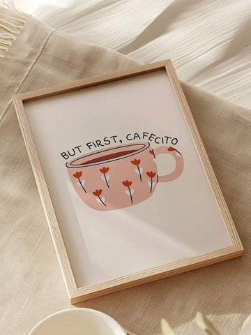 Bring warmth and personality to your kitchen or living room with this charming 'But First Cafecito' canvas art. Featuring playful lettering in multicolor tones, this wrapped canvas piece celebrates your love of coffee with modern style.