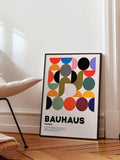 Transform your space with this sophisticated frameless canvas poster featuring abstract Bauhaus geometric art. The clean lines and balanced composition make it an ideal statement piece for both contemporary homes and professional office environments.