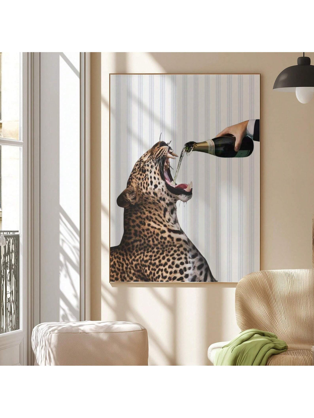 Elevate your interior design with this striking canvas print featuring a sophisticated leopard illustration paired with martini-inspired artistry. Perfect for adding personality to bedrooms, living rooms, or contemporary spaces, this piece combines bold wildlife imagery with playful elegance.