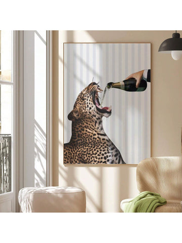 Elevate your interior design with this striking canvas print featuring a sophisticated leopard illustration paired with martini-inspired artistry. Perfect for adding personality to bedrooms, living rooms, or contemporary spaces, this piece combines bold wildlife imagery with playful elegance.