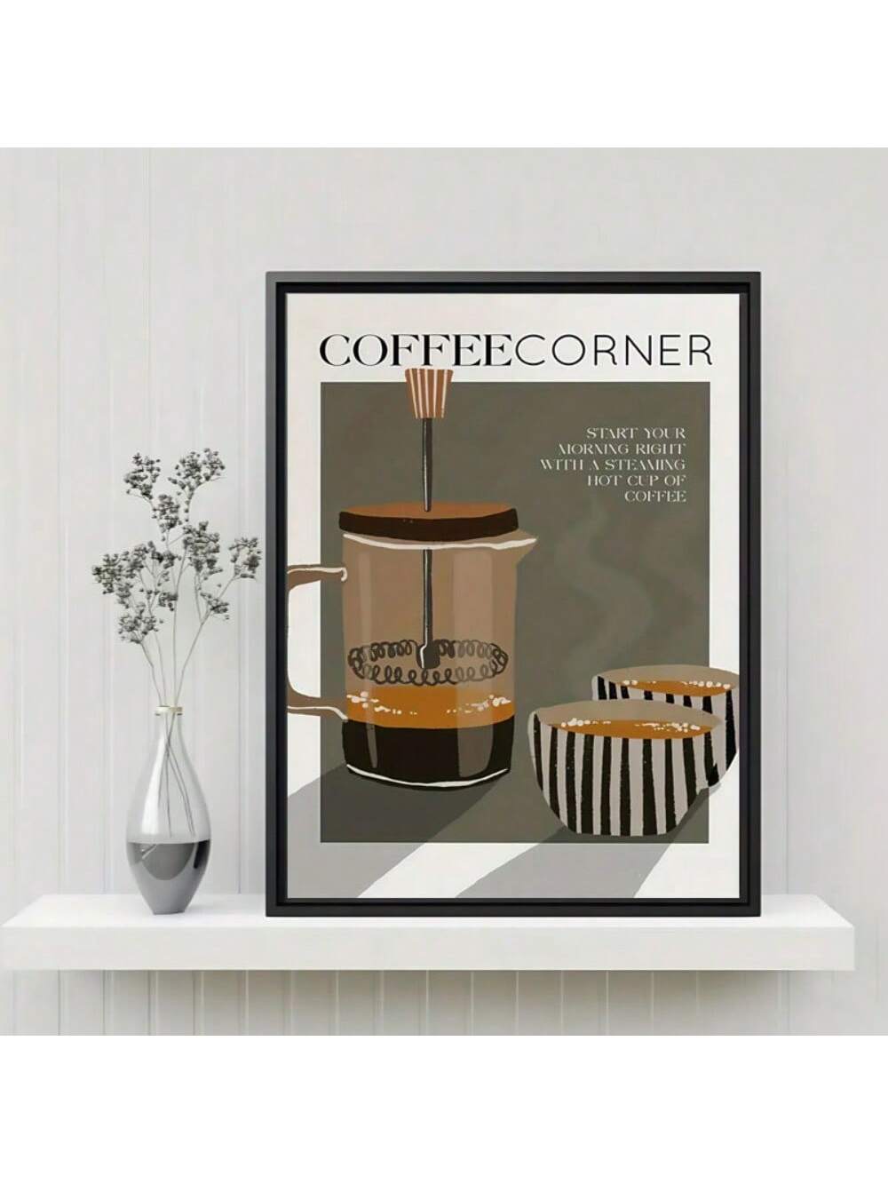 Transform your space with this contemporary canvas art print featuring a sleek coffee maker design. Expertly crafted for modern interiors, this piece combines minimalist aesthetics with functional appeal—ideal for coffee enthusiasts and design-conscious homeowners alike. The sophisticated imagery works seamlessly in kitchens, living rooms, or offices, adding visual interest without overwhelming your décor. High-quality printing ensures vibrant colors and lasting durability. Whether you're curating a gallery