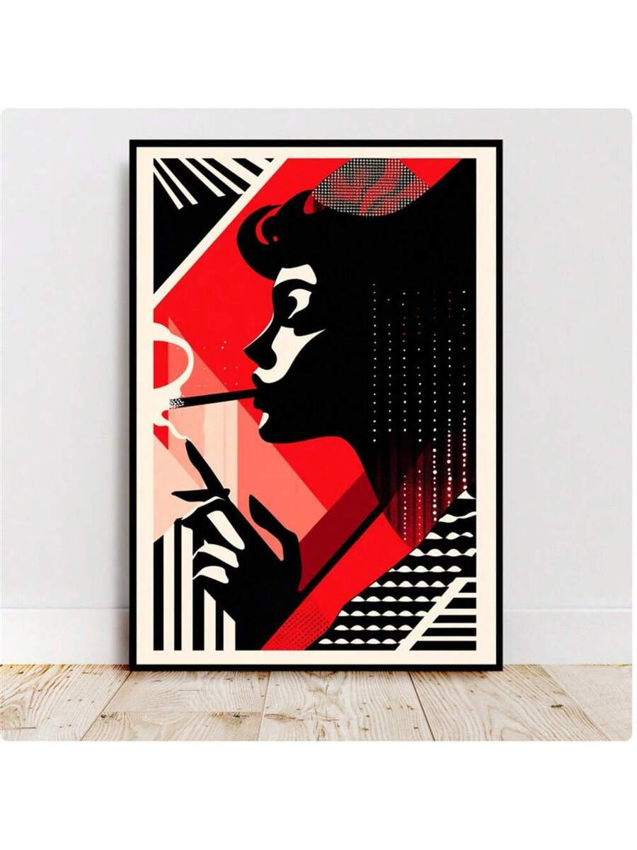 This striking abstract portrait poster brings contemporary elegance to any modern living space. 