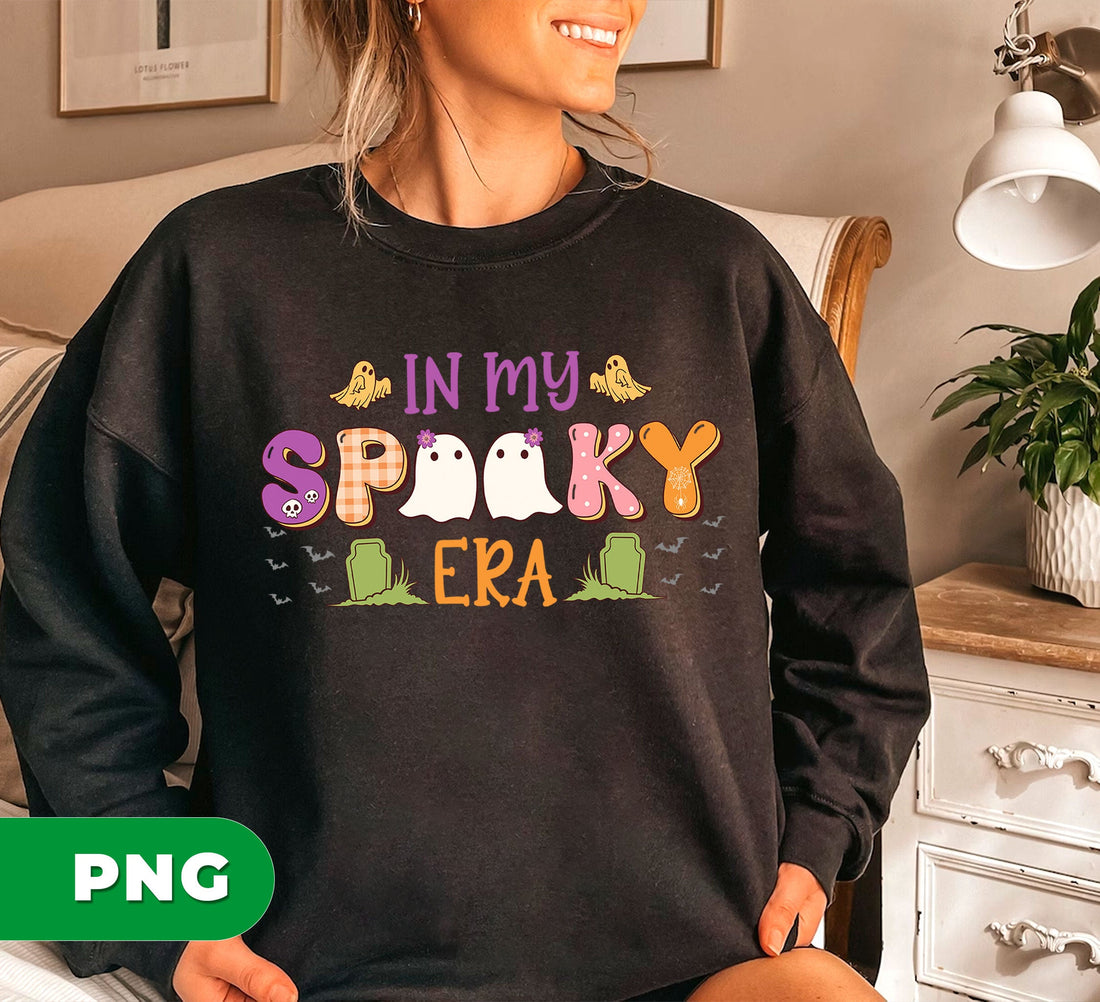 In My Spooky Era, Happy Halloween, Cute Ghost, Lovely Boo, Digital Files, Png Sublimation