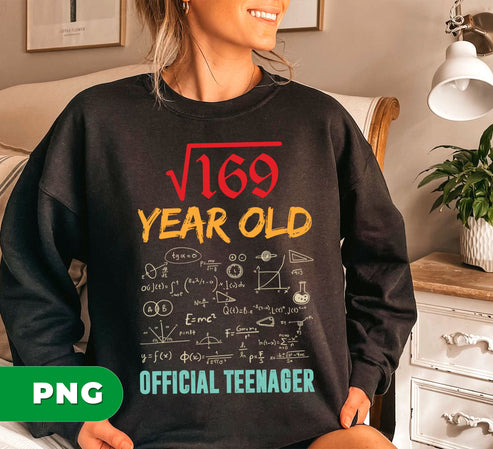 13 Years Old, Happy Birthday 13th, 13th Birthday, Birthday Gift, Digital Files, Png Sublimation