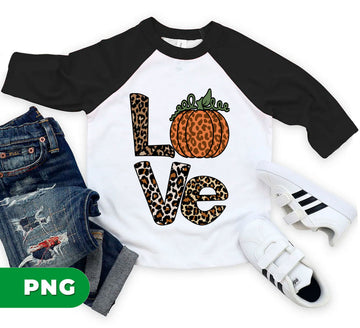 Leopard Print Pumpkin Love PNG, Fall Aesthetic Digital Art, Autumn Pumpkin Clipart, Thanksgiving Printable, Cheetah Pumpkin Illustration