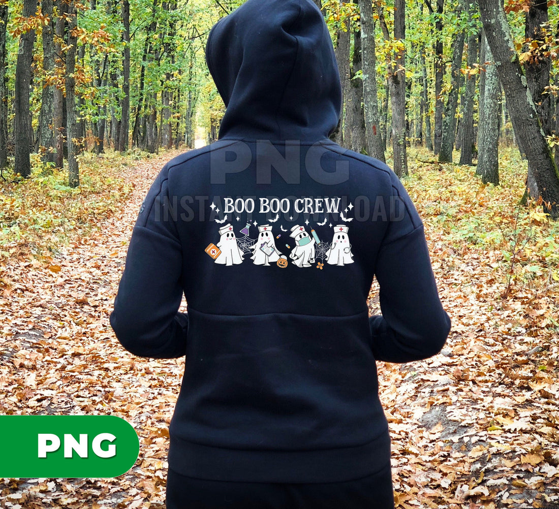 Boo Boo Crew PNG, Halloween Nurse Ghost Sublimation, Medical Boo Crew PNG, Cute Ghost Doctor Clipart, Spooky Healthcare Sublimation