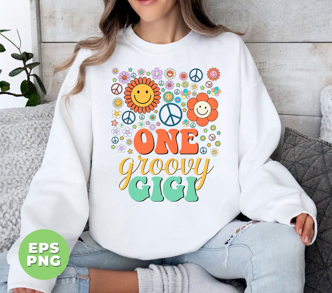 One Groovy GiGi, Groovy Gigi Png, Family Groovy, Kindergarten, Groovy Family, Digital Files, Png Sublimation