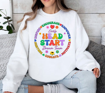 Early Head Start Dream Team, Back To School, Gift For Teacher, Groovy School Gift, Digital Files, Png Sublimation