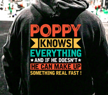 Poppy Knows Everything, And If He Doesn't, He Can Make Up Something Real Fast, Digital Files, Png Sublimation
