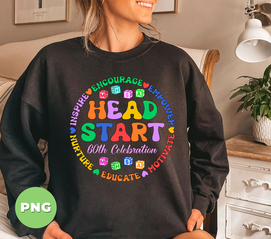 Back To School, Head Start 60th Celebration, Gift For Teacher, Groovy School Gift, Digital Files, Png Sublimation