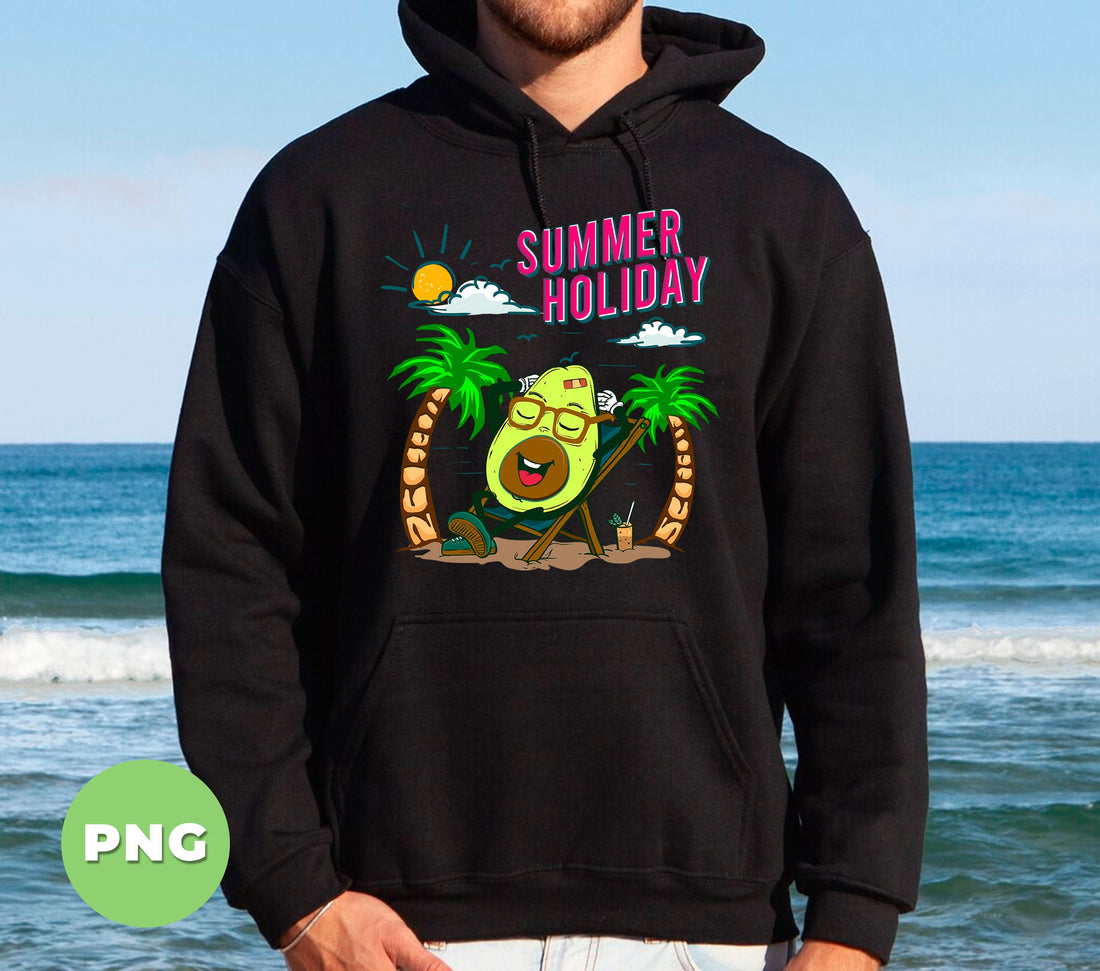 Summer Holiday, Love Summer, Avocado Lover, Chill Avocado, Digital Files, Png Sublimation