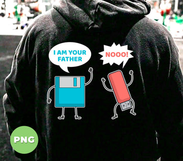 Funny Nerdy Computer, Computer Geek Dad, I Am Your Father, Floppy Disk, USB Flash Drive, Galactic Jokes, Digital Files, Png Sublimation