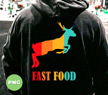 Fast Food, Deer Lover, Retro Deer, Deer Fastfood, Digital Files, Png Sublimation