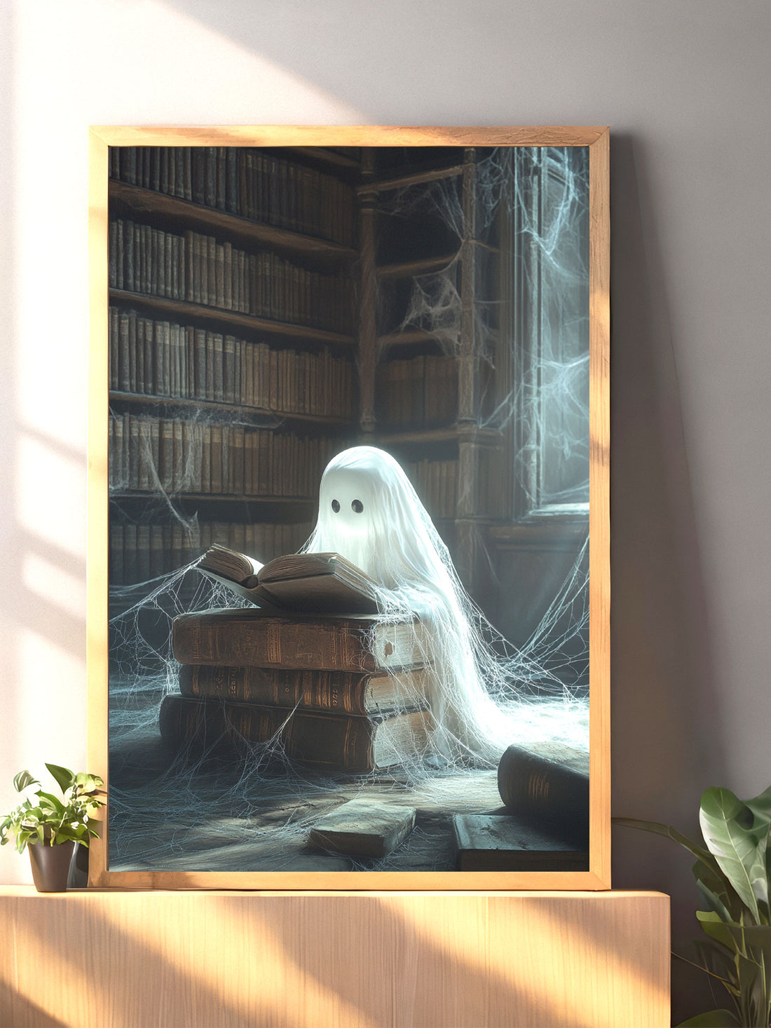 Discover the magic of learning with The Little Ghost Studying In The Old Library Canvas Poster. Made from high-quality canvas material, this poster adds a touch of enchantment to any room. With its captivating design and durable construction, this poster is perfect for inspiring young minds to study and explore.