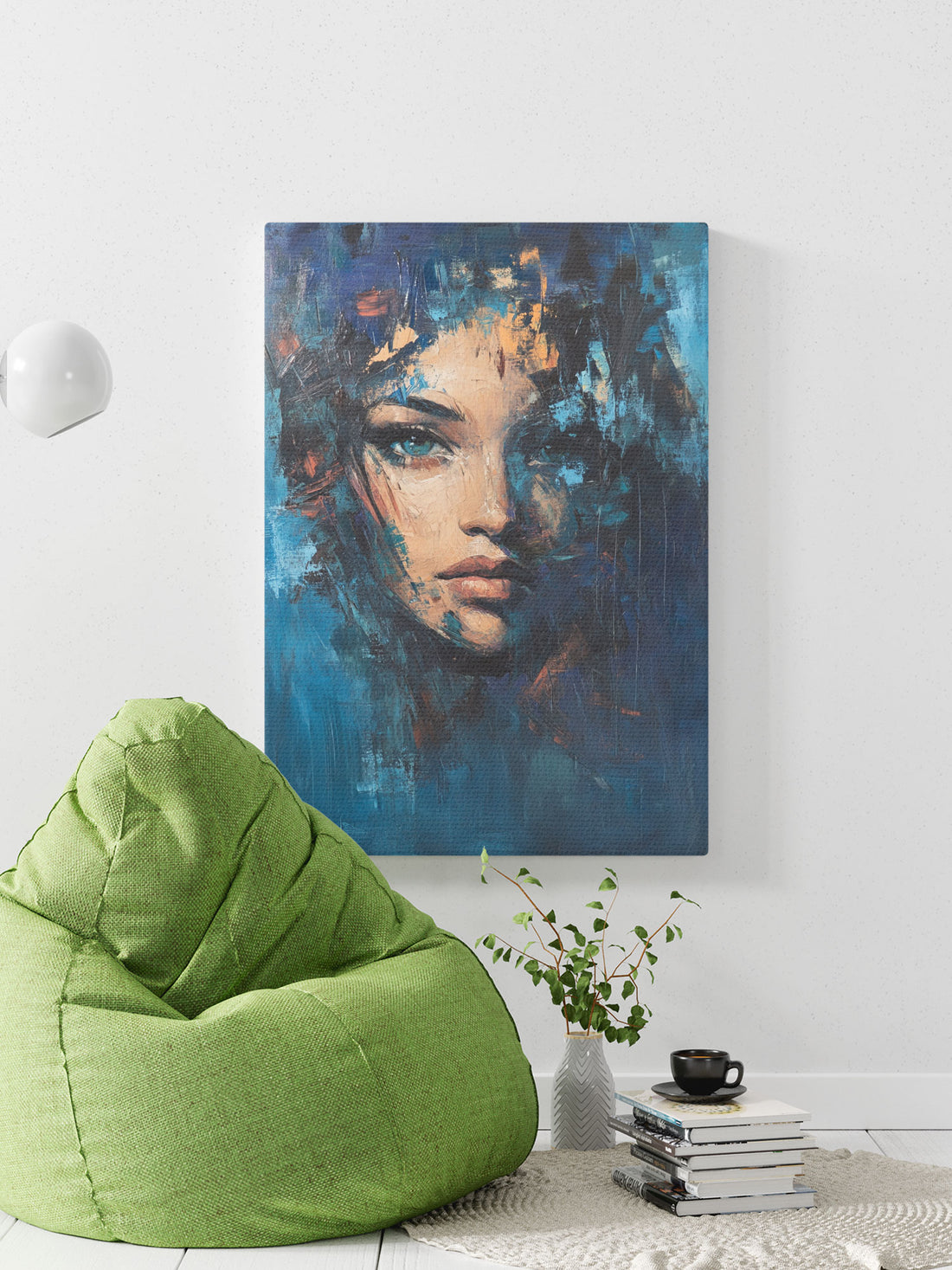 Enhance your living space with the beautiful and modern The Painting Gril Art Canvas Poster Wall Arrt. Perfect for your living room, sofa backdrop, and bedside decoration, this home decor piece adds a touch of sophistication and style. Made with high-quality materials and without a frame, it is sure to elevate any room.