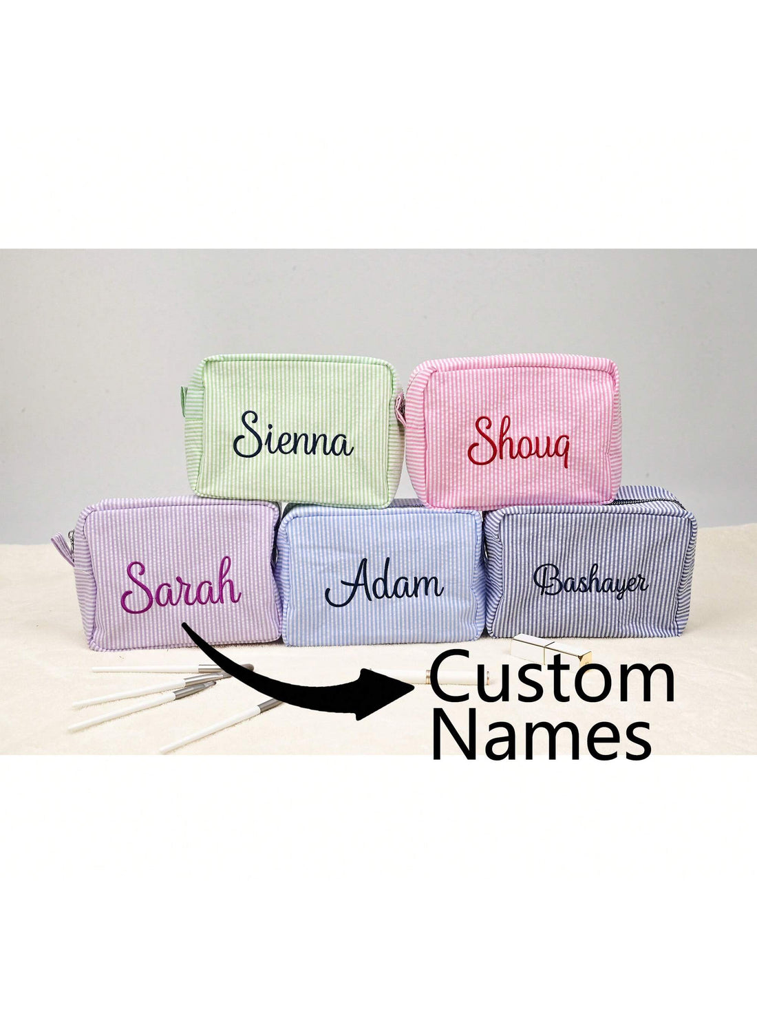 This personalized bridal makeup bag is the perfect gift for bridesmaids. With its customizable design, it adds a personal touch to any wedding party. Keep all your makeup essentials organized and easily accessible on the big day. A practical and thoughtful gift that will be treasured for years to come.