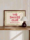 The Snooze Club Minimalist Canvas Wall Art Sleep Quote Poster Bedroom Dorm Decor