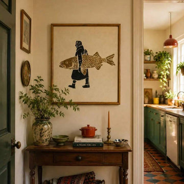 The Weight We Carry fish framed wall art