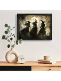 Capture the eerie charm of Halloween with this Three Witches Full Moon poster. Featuring a retro aesthetic on high-quality canvas, it adds a sophisticated, vintage touch to any home or office space. Perfect for seasonal decor or year-round ambiance, this artwork blends classic witchcraft imagery with timeless design, enhancing your environment with subtle mystique and style.