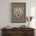Til We Are Ghosts gothic floral heart canvas poster