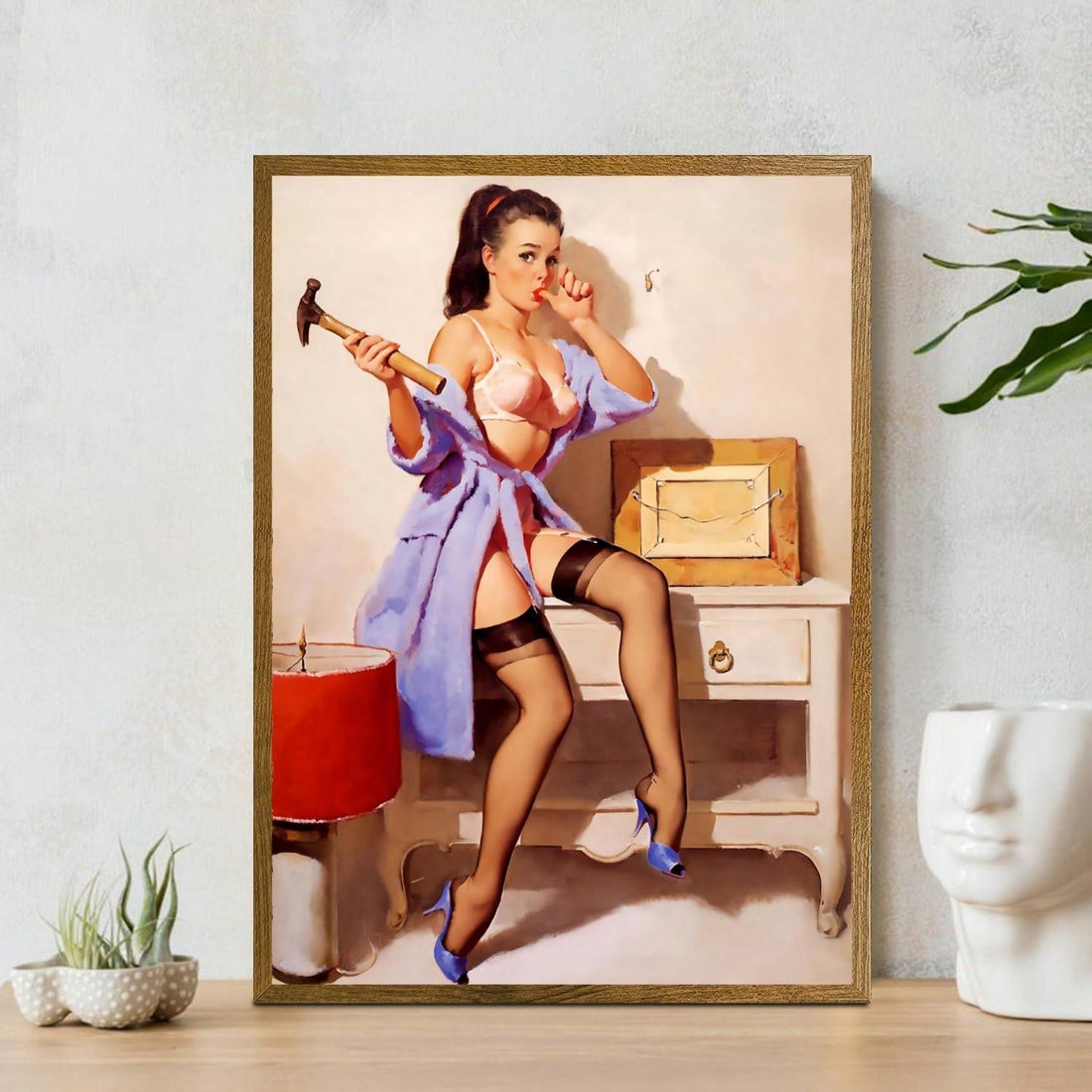 Experience the lasting beauty of our Timeless Elegance: Vintage Romantic Female Portrait Canvas Art Print. With its intricate detailing and classic charm, this print will add a touch of elegance to any space. The high-quality canvas material ensures long-lasting durability, making it a timeless addition to your art collection.