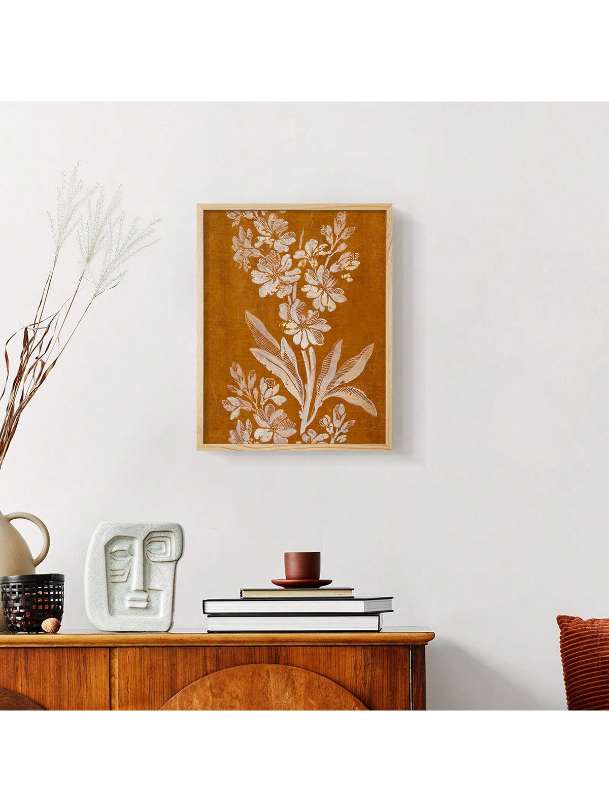 Complement your home decor with the Timeless Tranquility: Vintage Landscape Framed Print. Made with a walnut frame, this print adds a touch of vintage charm to any room. Its calming landscape design promotes a sense of tranquility and serenity. Perfect for creating a peaceful atmosphere in your home.