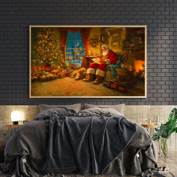 Transform your space into a festive retreat with this Traditional Christmas Scene Canvas Wall Art. Featuring a beautifully decorated tree nestled within a warm, inviting interior, this piece captures the essence of holiday comfort and nostalgia.