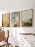ElevElevate your home ambiance with this 3-piece canvas art set featuring serene blue skies and soft white clouds. Designed for bedrooms, living rooms, and dining rooms, these panels bring a calming natural beauty that enhances any space. The high-quality print and durable canvas material ensure lasting vibrancy, while the cohesive trio arrangement adds balance and sophistication to your wall décor. Ideal for creating a peaceful atmosphere, this art set complements a variety of interior styles with expert c