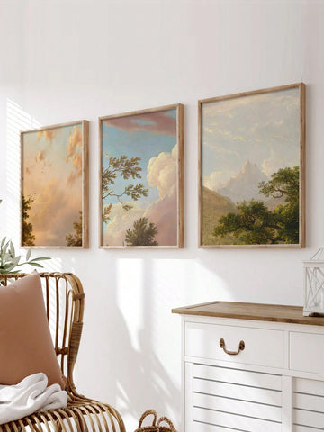 ElevElevate your home ambiance with this 3-piece canvas art set featuring serene blue skies and soft white clouds. Designed for bedrooms, living rooms, and dining rooms, these panels bring a calming natural beauty that enhances any space. The high-quality print and durable canvas material ensure lasting vibrancy, while the cohesive trio arrangement adds balance and sophistication to your wall décor. Ideal for creating a peaceful atmosphere, this art set complements a variety of interior styles with expert c