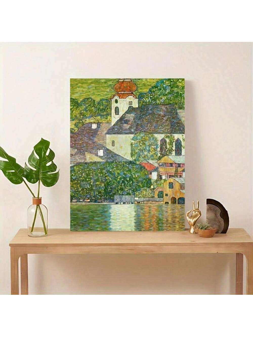 Enhance your living space with this expertly crafted Tranquil European Landscape Canvas Wall Art. Featuring a serene village beside a calm lake, this piece brings a peaceful, scenic charm to any room. Printed on high-quality canvas, it offers vivid colors and fine detail, making it an ideal choice for sophisticated home decor that evokes the timeless beauty of European countryside.