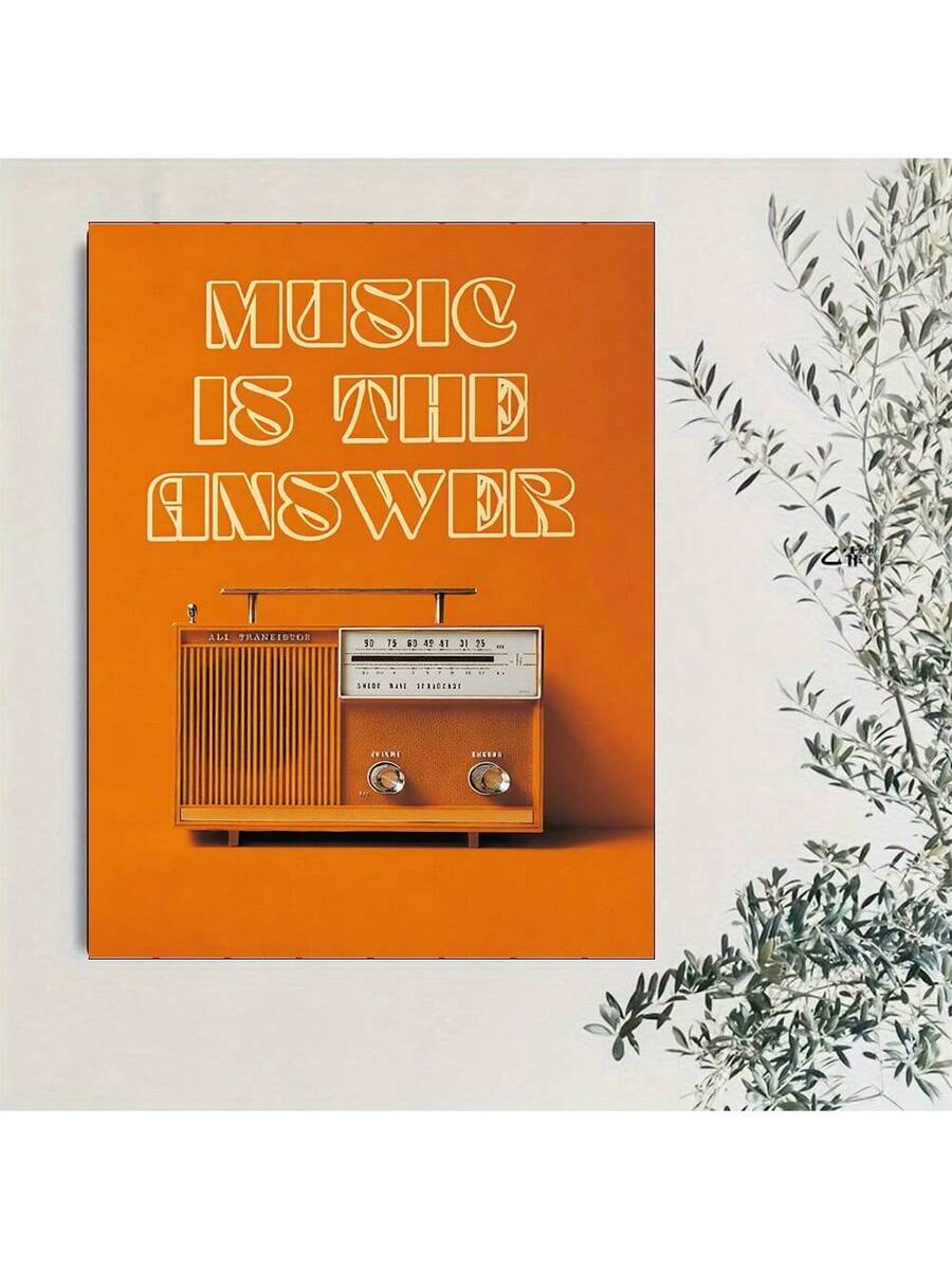 Elevate your space with this striking 'Music Is The Answer' inspirational wall art. Featuring a vibrant multicolor design with music and instrument motifs, this modern canvas piece brings creativity and motivation to any room—office, bedroom, or living area.