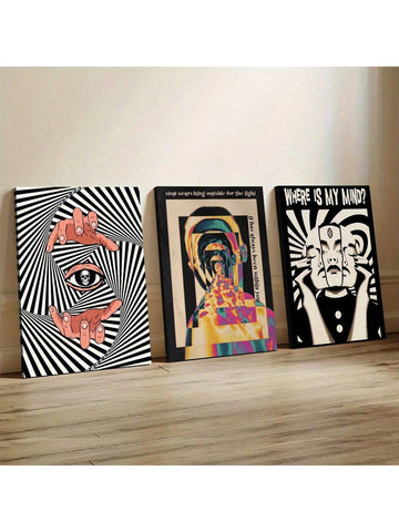Elevate your interior with this expert-curated 3-piece canvas wall art set featuring captivating optical illusions. Designed to intrigue and inspire, each piece showcases a unique weird aesthetic that adds depth and conversation-starting appeal to any room. Perfect for those seeking distinctive, modern decor that challenges perception and enhances visual interest. Crafted with high-quality materials, this set ensures lasting vibrancy and style in your home environment.