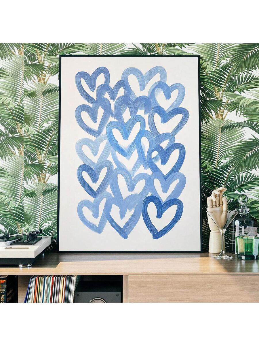 Transform your space with this striking abstract blue heart canvas wall art. Featuring a contemporary design that complements modern interiors and dorm aesthetics, this versatile piece works as both framed and unframed options. Crafted from quality canvas with waterproof properties, it resists moisture and wear. The removable design allows easy repositioning or updates to your décor. Available in multicolor tones that add visual interest to any room. Perfect for creating a focal point in bedrooms, living ar