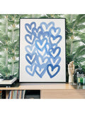 Transform your space with this striking abstract blue heart canvas wall art. Featuring a contemporary design that complements modern interiors and dorm aesthetics, this versatile piece works as both framed and unframed options. Crafted from quality canvas with waterproof properties, it resists moisture and wear. The removable design allows easy repositioning or updates to your décor. Available in multicolor tones that add visual interest to any room. Perfect for creating a focal point in bedrooms, living ar